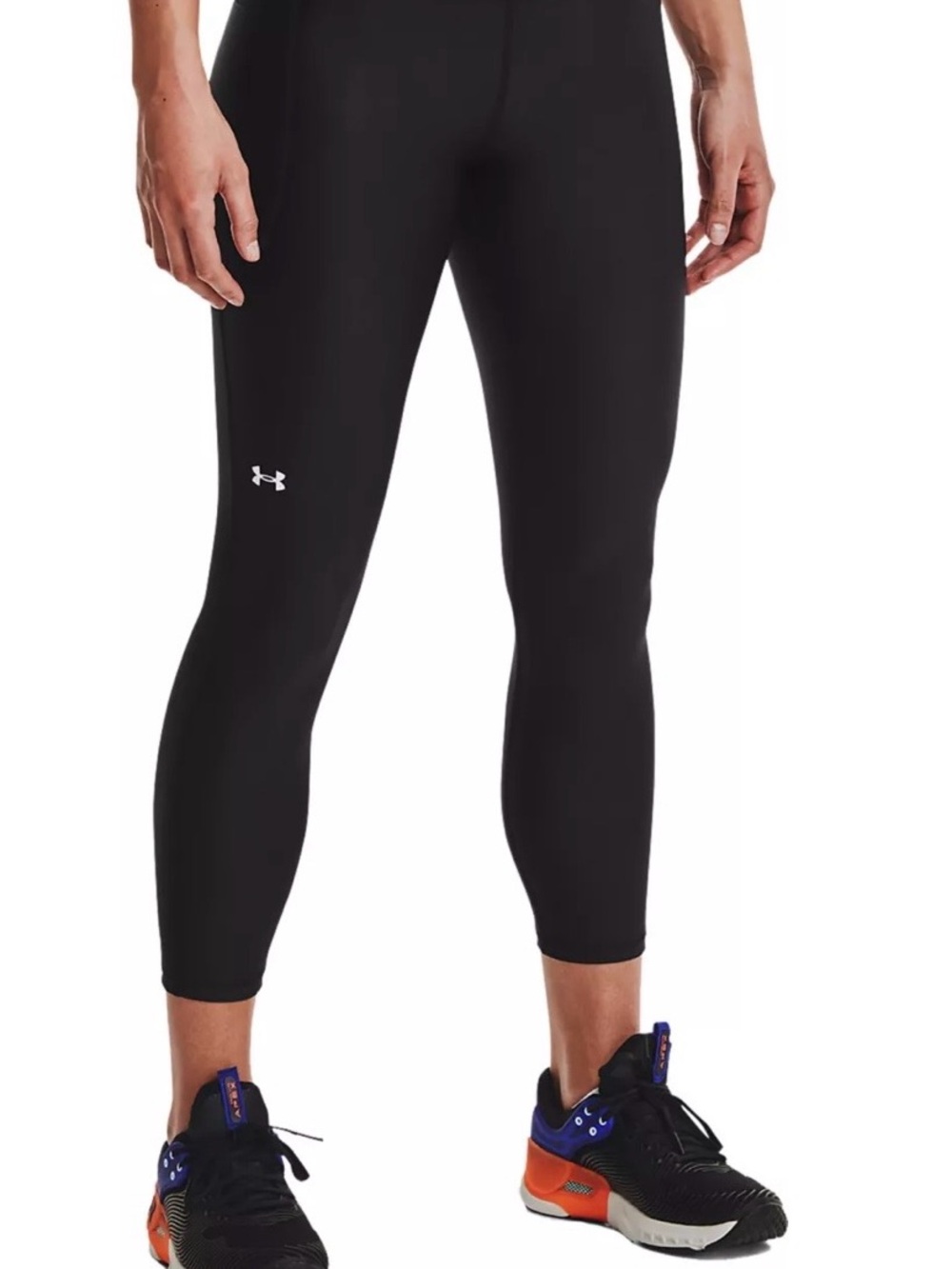 LIKE NEW SIZE L Under Armour Black women’s Compression Tights with Vent Panels
